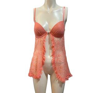 Women's Orange Lace Lingerie